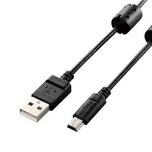(まとめ)エレコム デジカメ用USBケーブル(miniB) DGW-MF15BK【×5セット】 商品画像