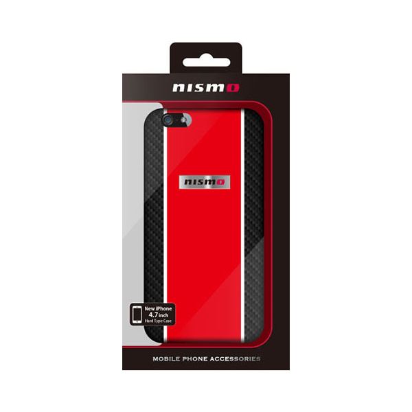(まとめ)NISSAN 公式ライセンス品 NISMO CARBON STRIPE Hard Case iPhone6 用 NM-P47S2RB【×2セット】f00