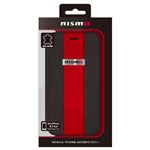 NISSAN 公式ライセンス品 NISMO RED STRIPE LEATHER BOOK TYPE CASE iPhone6 用 NM-P47B5BK