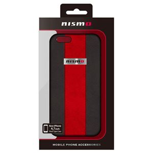NISSAN 公式ライセンス品 NISMO RED STRIPE LEATHER HARD CASE iPhone6 用 NM-P47S5BK - 拡大画像