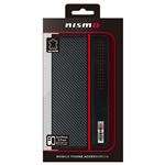 NISSAN 公式ライセンス品 NISMO CARBON LEATHER BOOK TYPE CASE iPhone6 PLUS用 NM-P55B1BK