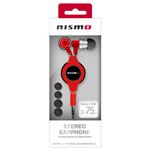 (まとめ)NISSAN 公式ライセンス品 NISMO STEREO EARPHONE RED NM-ES37RD【×3セット】
