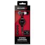 (まとめ)NISSAN 公式ライセンス品 NISMO STEREO EARPHONE BLACK NM-ES37BK【×3セット】