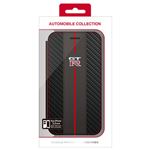 NISSAN 公式ライセンス品 GT-R CARBON LEATHER BOOK TYPE CASE iPhone6 PLUS用 NR-P55B1BK