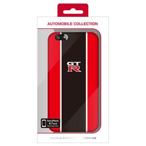 (まとめ)NISSAN 公式ライセンス品 GT-R STRIPE HARD CASE RED iPhone6 用 NR-P47S2RD【×2セット】 - 拡大画像