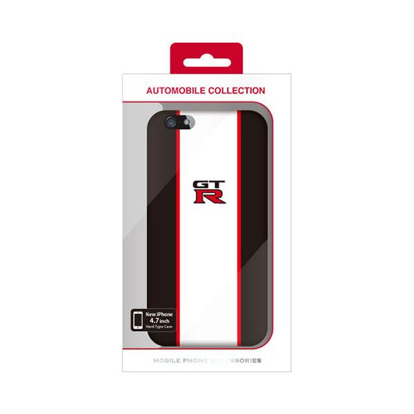 (まとめ)NISSAN 公式ライセンス品 GT-R STRIPE HARD CASE BLACK iPhone6 用 NR-P47S2BK【×2セット】f00