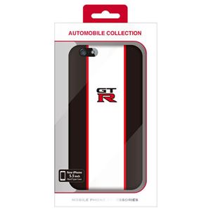 (まとめ)NISSAN 公式ライセンス品 GT-R STRIPE HARD CASE BLACK iPhone6 PLUS用 NR-P55S2BK【×2セット】 - 拡大画像