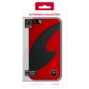 NISSAN 公式ライセンス品 FAIRLADY Z CARBON LEATHER HARD CASE RED iPhone6 用 NZ-P47S1RD - 拡大画像