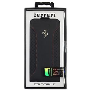 FERRARI 公式ライセンス品 F12 Flap Case Black iPhone6 用 FEF12FLP6BL - 拡大画像