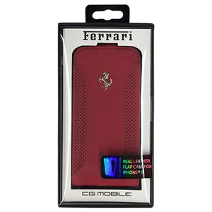 FERRARI 公式ライセンス品 F12 Flap Case Red iPhone6 用 FEF12FLP6RE - 拡大画像