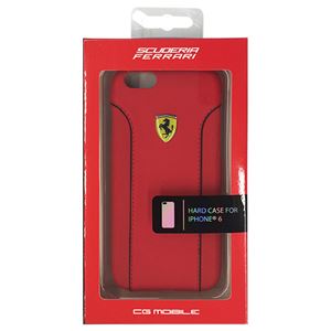 FERRARI 公式ライセンス品 FIORANO Red PU Leather Hard Case iPhone6 用 FEDA2IHCP6RE