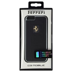 FERRARI 公式ライセンス品 458 Black Leather Hard Case iPhone6 用 FE458GHCP6BL - 拡大画像