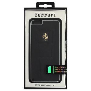 FERRARI 公式ライセンス品 458 Black Leather Hard Case iPhone6 PLUS用 FE458GHCP6LBL - 拡大画像