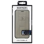 FERRARI 公式ライセンス品 458 Dark Gray Leather Booktype Case iPhone6 用 FE458FLBKP6GR