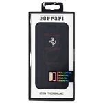 FERRARI 公式ライセンス品 458 Black Leather with Red Stitchings Booktype Case iPhone6 用 FE458FLBKP6BLR