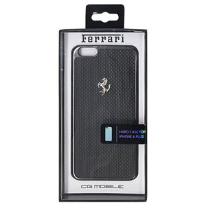 FERRARI 公式ライセンス品 GT Black Carbon Case Black Frame iPhone6 PLUS用 FECBGUHCP6LBL - 拡大画像