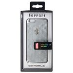 FERRARI 公式ライセンス品 GT White Carbon Case Silver Frame iPhone6 用 FECBSIHCP6WH