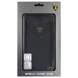 Lamborghini 公式ライセンス品 Genuine Leather book case w/card holder iPhone6 PLUS用 LB-SSHFCIP6P-HU/D5-BK