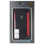 Lamborghini 公式ライセンス品 Genuine Leather book case w/card holder iPhone6 用 LB-SSHFCIP6-HU/D5-RD