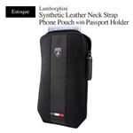 Lamborghini 公式ライセンス品 Synthetic Leather Neck Strap phone pouch LB-PPBMEDIUM-EQ/D1-BK