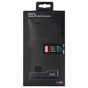 BMW 公式ライセンス品 PC Hard case Carbon ＆ Aluminium finish Black iPhone6 PLUS用 BMHCP6LMDCB - 拡大画像