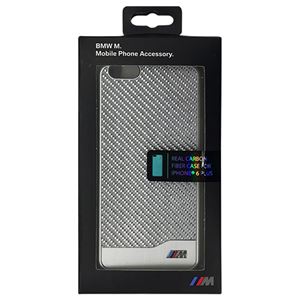 BMW 公式ライセンス品 PC Hard case Carbon ＆ Aluminium finish Silver iPhone6 PLUS用 BMHCP6LMDCS