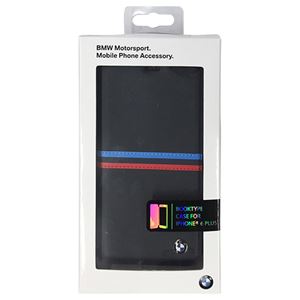 BMW 公式ライセンス品 Booktype case Tricolor stripes Blue iPhone6 PLUS用 BMFLBKP6LSBN - 拡大画像