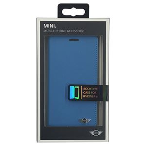 MINI 公式ライセンス品 YOU ME MIN Booktype Blue iPhone6 用 MNFLBKP6YMMEB - 拡大画像