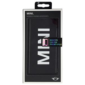 MINI 公式ライセンス品 Booktype case-Vinyl Black iPhone6 PLUS用 MNFLBKP6LVIBK - 拡大画像