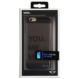 (まとめ)MINI 公式ライセンス品 Hard case Transparent Black iPhone6 用 MNHCP6TRBK【×2セット】 - 拡大画像