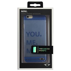 (まとめ)MINI 公式ライセンス品 Hard case Transparent Blue iPhone6 用 MNHCP6TRLB【×2セット】 - 拡大画像