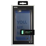 (まとめ)MINI 公式ライセンス品 Hard case Transparent Blue iPhone6 用 MNHCP6TRLB【×2セット】