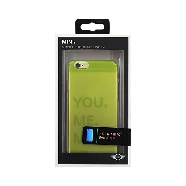 (まとめ)MINI 公式ライセンス品 Hard case Transparent Lime Punch iPhone6 用 MNHCP6TRLG【×2セット】f00