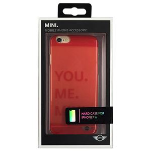 (まとめ)MINI 公式ライセンス品 Hard case Transparent Orange iPhone6 用 MNHCP6TROR【×2セット】 - 拡大画像