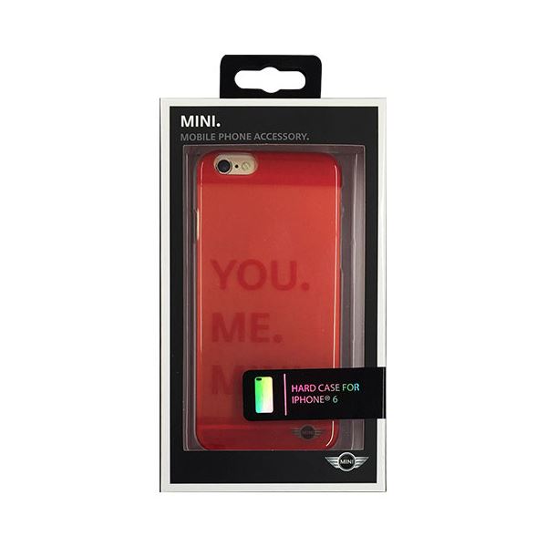 (まとめ)MINI 公式ライセンス品 Hard case Transparent Orange iPhone6 用 MNHCP6TROR【×2セット】f00