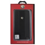 Alfa Romeo 公式ライセンス品 High Quality Carbon Synthettic Leather book case w/card holder Black iPhone6 PLUS用 AR-SSHFCIP6P-4C/D5-BK