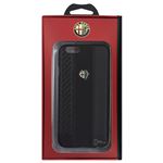 Alfa Romeo 公式ライセンス品 High Quality Carbon Synthettic Leather back cover Black iPhone6 用 AR-HCIP6-4C/D5-BK
