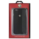 Alfa Romeo 公式ライセンス品 High Quality Carbon Synthettic Leather back cover Black iPhone6 PLUS用 AR-HCIP6P-4C/D5-BK