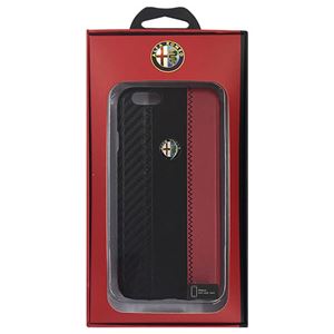 Alfa Romeo 公式ライセンス品 High Quality Carbon Synthettic Leather back cover Red iPhone6 用 AR-HCIP6-4C/D5-RD - 拡大画像