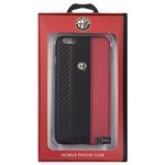 Alfa Romeo 公式ライセンス品 High Quality Carbon Synthettic Leather back cover Red iPhone6 PLUS用 AR-HCIP6P-4C/D5-RD