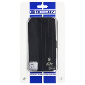 (まとめ)Shelby 公式ライセンス品 Sythetic leather slim flip case w/card holder iPhone6 用 CSL-SSHFCIP6-MU/D4-BK【×2セット】 - 拡大画像