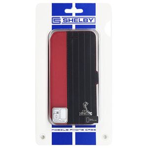 (まとめ)Shelby 公式ライセンス品 Sythetic leather slim flip case w/card holder iPhone6 用 CSL-SSHFCIP6-MU/D4-RD【×2セット】 - 拡大画像