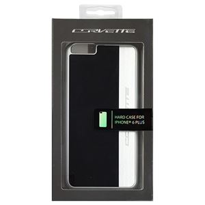 CORVETTE 公式ライセンス品 Hard Case Black color、 silver brushed aluminum finish iPhone6 PLUS用 COHCP6LMEBL - 拡大画像