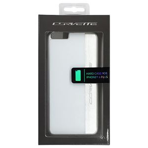 CORVETTE 公式ライセンス品 Hard Case White color、 silver brushed aluminum finish iPhone6 PLUS用 COHCP6LMEWH - 拡大画像