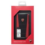 DUCATI 公式ライセンス品 Genuine Leather book case w/card holder 本革製手帳型ケース(カードホルダー付き) iPhone6 用 DU-FCIP6-SB/D1-RD