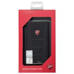 DUCATI 公式ライセンス品 本革製ウォレット型汎用ケース 汎用Mサイズ(iPhone6、Galaxy S6、 S6 edgeなど) DU-UWCM-SB/D1-BK