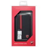 DUCATI 公式ライセンス品 Genuine Leather book case w/card holder 本革製手帳型ケース(カードホルダー付き) iPhone6 用 DU-FCIP6-SF/D1-BK