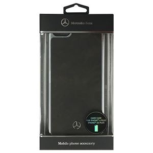 Mercedes-Benz 公式ライセンス品 Natural ウッドデザインハードケース ポプラ(ブラック) iPhone6 PLUS用 MEHCP6LPOBK - 拡大画像