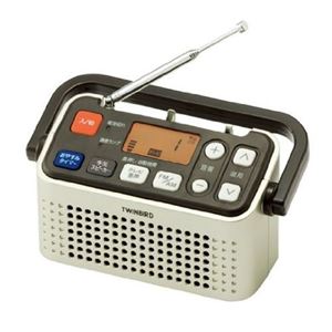 ツインバード 3バンドラジオ付ワイヤレス手元スピーカー シャンパンゴールド AV-J135G - 拡大画像