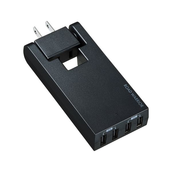 (まとめ)サンワサプライ スイングUSB充電タップ TR-AD3USBBK【×2セット】f00